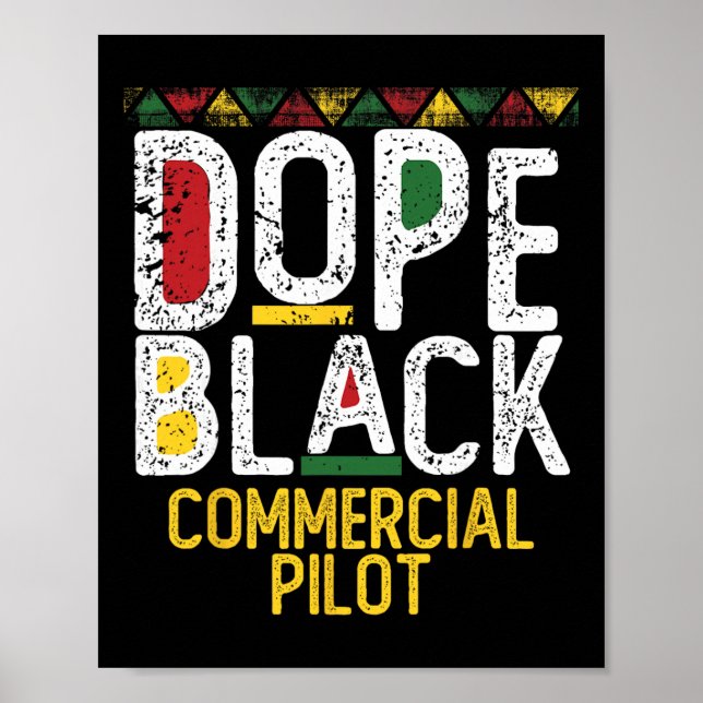 Affiche Pilote commercial noir de la drogue Mois de l'hist (Devant)