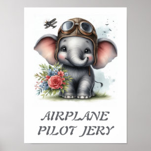 AFFICHE PILOTE D'AVION JERY