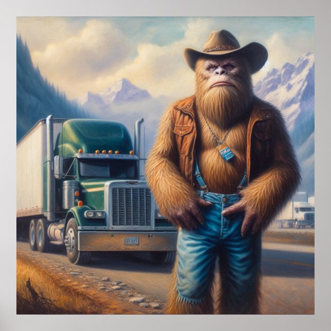 Affiche Pilote de camion Bigfoot (Devant)