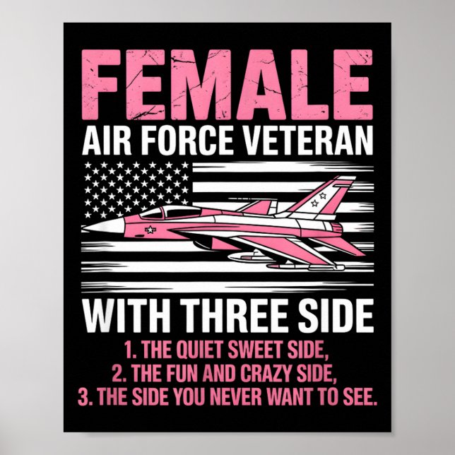 Affiche Pilote de chasse patriotique américain féminin de  (Devant)