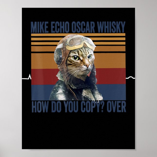 Affiche Pilote de chat Mike Echo Oscar Whisky Costume cade (Devant)