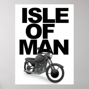 Affiche Pilote de moto de l'île de Man