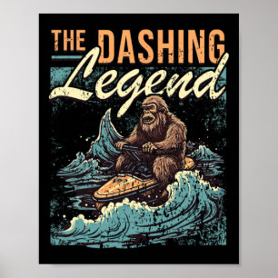 Affiche Pilote de motomarine Bigfoot I Sasquatch embarcati