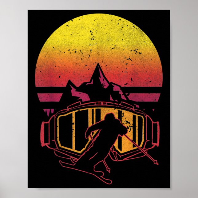 Affiche Pilote de ski rétros Funny Ski Ski (Devant)