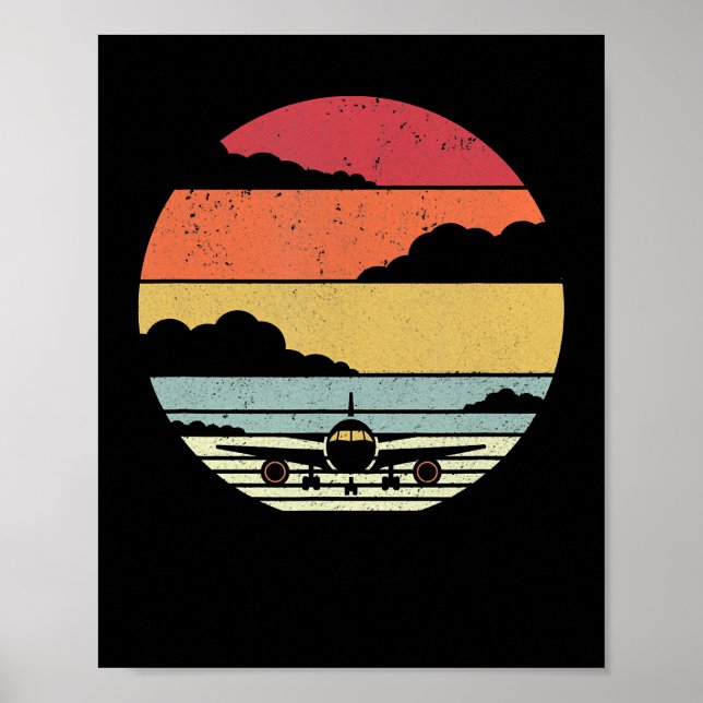 Affiche Pilote de style avion (Devant)