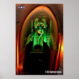AFFICHE PILOTE FALCON DE COMBAT F-16C