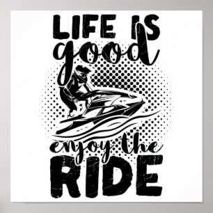 Affiche Pilote Jet Ski   Jet Ski été vacances cadeau de me