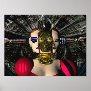 Affiche PILOTE SPACESHIP ANDROID XENIA, Science-fiction