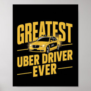 Affiche Pilote Uber Jamais Uber Conducteur Funny 1