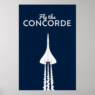 Affiche Piloter l'avion à réaction supersonique Concorde e