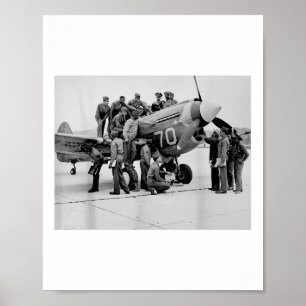 Affiche Pilotes vintages de Tuskegee Usa Black History Wor