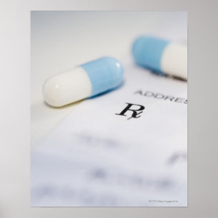Affiche Pilules sur la prescription écrite