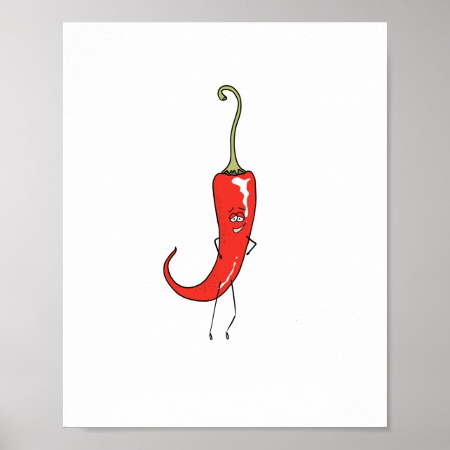 Affiche Piment rouge drôle (Devant)