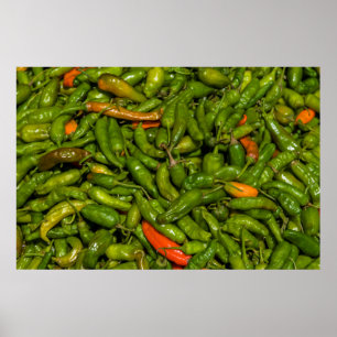 Affiche Piments à vendre au marché