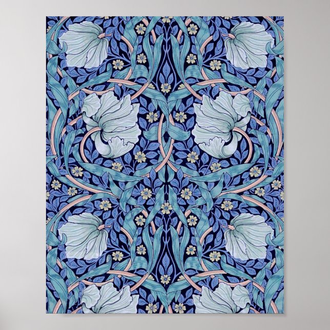 Affiche Pimpernel Blue, William Morris (Devant)