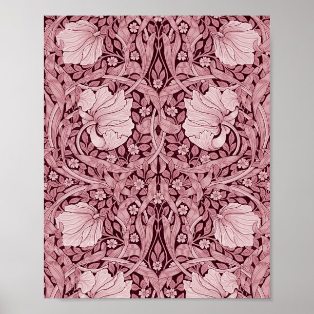 Affiche Pimpernel Maroon, William Morris (Devant)
