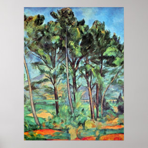 Affiche Pin avec Viaduc par Paul Cezanne, Art Vintage
