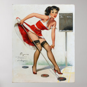 Affiche Pin de Shuffleboard