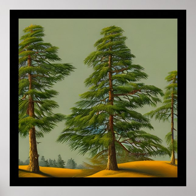 Affiche Pin nordique Abstrait (Devant)