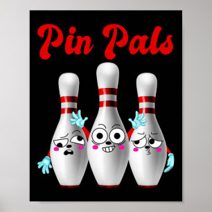 Affiche Pin Pals Chemise De Bowling Cute Pour Hommes Femme