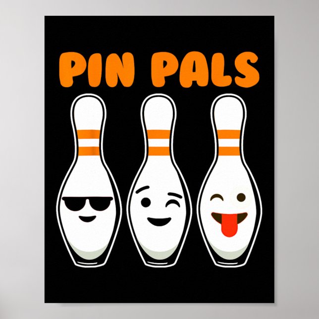 Affiche Pin Pals Cute Funny Bowling (Devant)