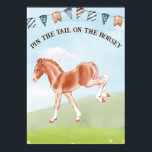 Affiche Pin the tail on the horse game for kids<br><div class="desc">Pin the tail on the horse game for kids for cowboys cowgirls rodeo horse equestrian birthdays fun activity for kids. 
Tails for the horse PART 2:
https://www.zazzle.com/z/ahrbuicp?rf=238070912558511761</div>