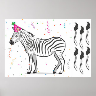 Affiche Pin the Tail on the Zebra