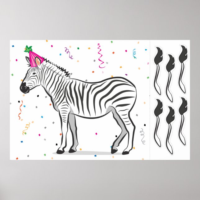 Affiche Pin the Tail on the Zebra (Devant)