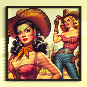 Affiche Pin-up de l'Ouest du pays