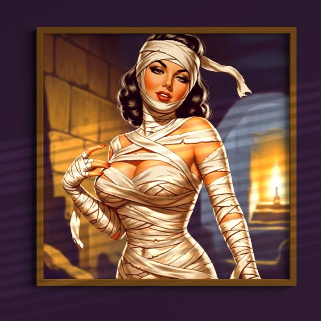 Affiche Pin-up de momie vintage (Créateur téléchargé)