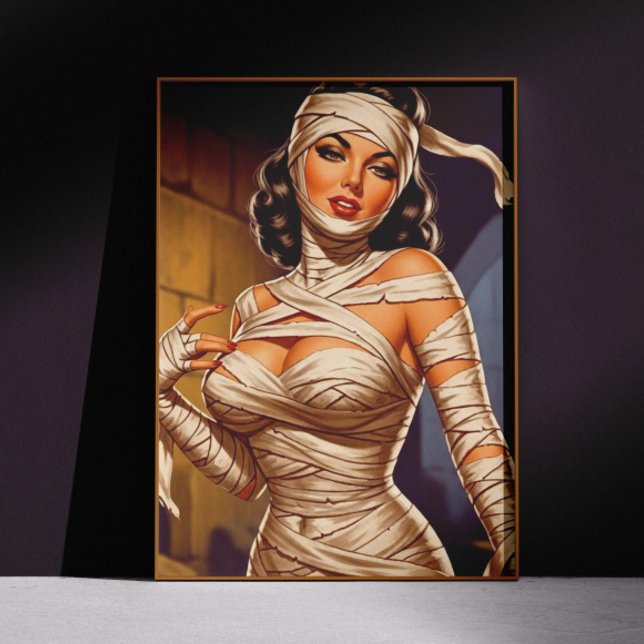 Affiche Pin-up de momie vintage (Créateur téléchargé)