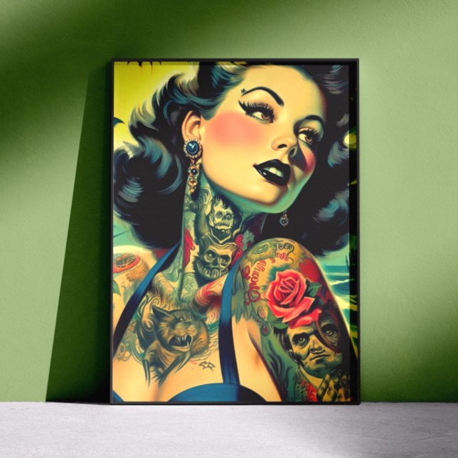 Affiche Pin-Up Goth Retro (Créateur téléchargé)
