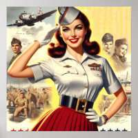 Pin-up militaire rétro