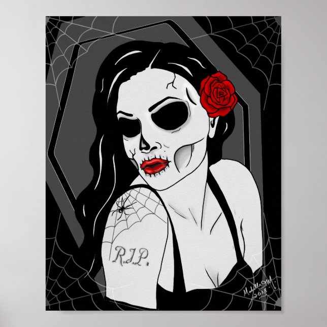 Affiche Pin-up mort (Devant)