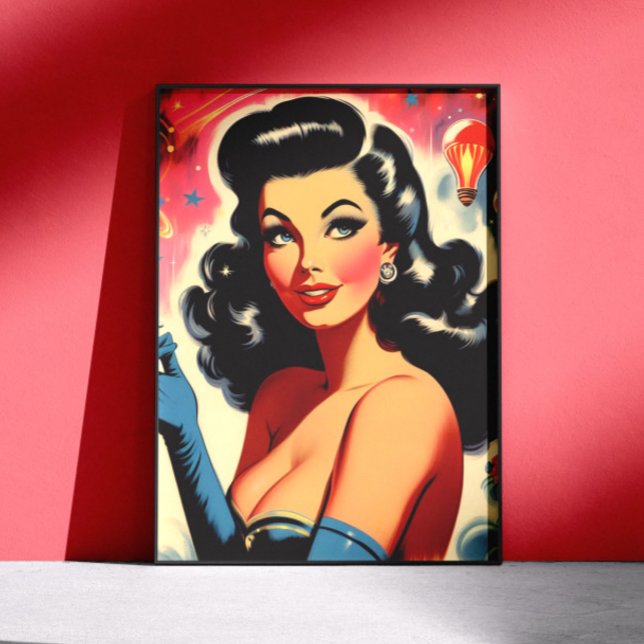 Affiche Pin-up Rétro Glamour (Créateur téléchargé)