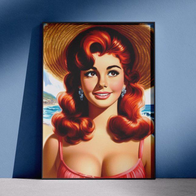 Affiche Pin-up vintage d'été (Créateur téléchargé)