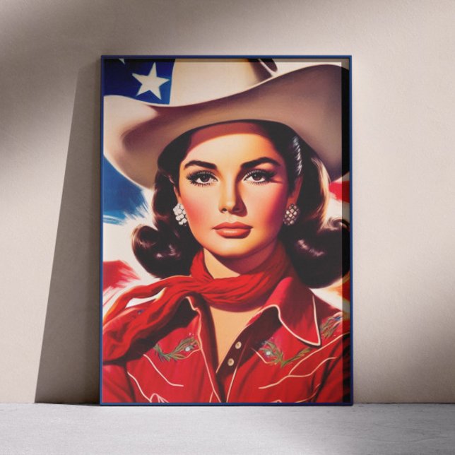 Affiche Pin-up Western Vintage (Créateur téléchargé)