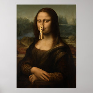 Affiche Pince à linge Mona Lisa