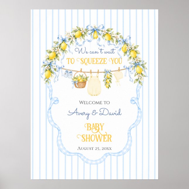 Affiche Pince de citron Citrus Bébé Garçon Vêtements Arc (Devant)