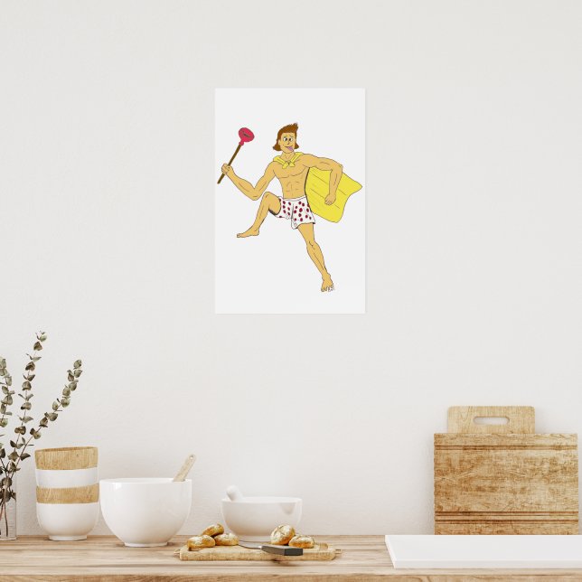 Affiche pince et sous-vêtements (Cuisine)