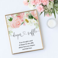 Pince rose or floral diaper enseigne fille douche