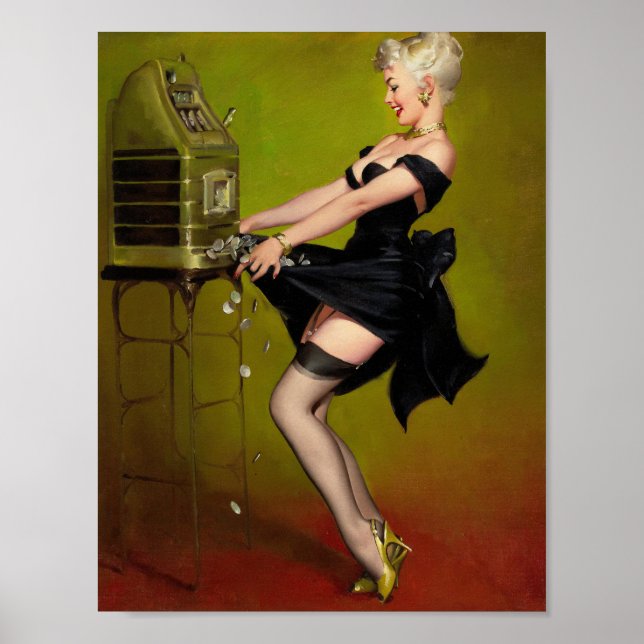 Affiche Pinceau d'art féminin Jackpot (Devant)