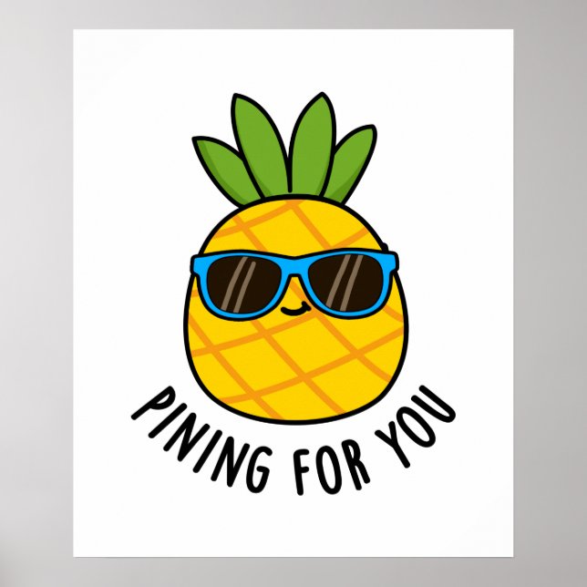 Affiche Pinceau Pour Vous Drôle Pun D'Ananas (Devant)