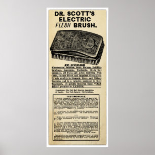 Affiche Pinceau vintage à chair électrique