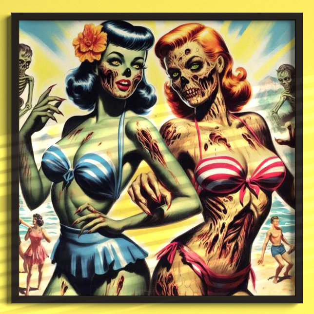 Affiche Pinces Zombies rétro (Créateur téléchargé)