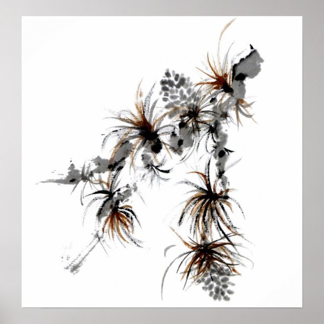 Affiche Pine Branch, Sumi-e (Devant)