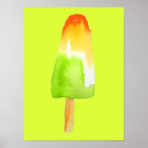 Affiche Pine Lime popsicle pop art nourriture mignonne