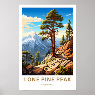 Affiche Pine Lone Peak California Travel Print
