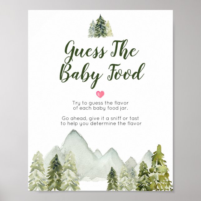 Affiche Pine Trees Aventure Mountain Guess the Baby Food (Devant)