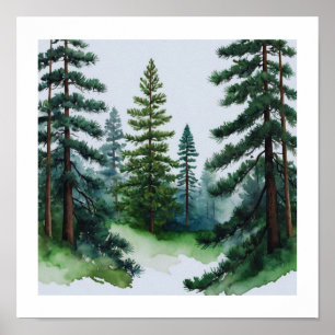 Affiche Pine Trees Mur Art